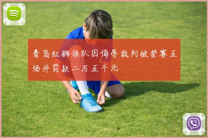 青岛红狮领队因侮辱裁判被禁赛五场并罚款二万五千元